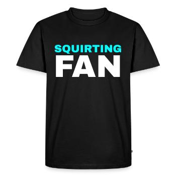 Ventilateur éjacule - T-shirt Premium bio Homme - noir - Devant - Nico (187cm)