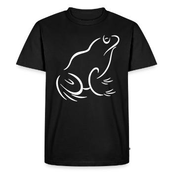 grenouille - T-shirt Premium bio Homme - noir - Devant - Nico (187cm)
