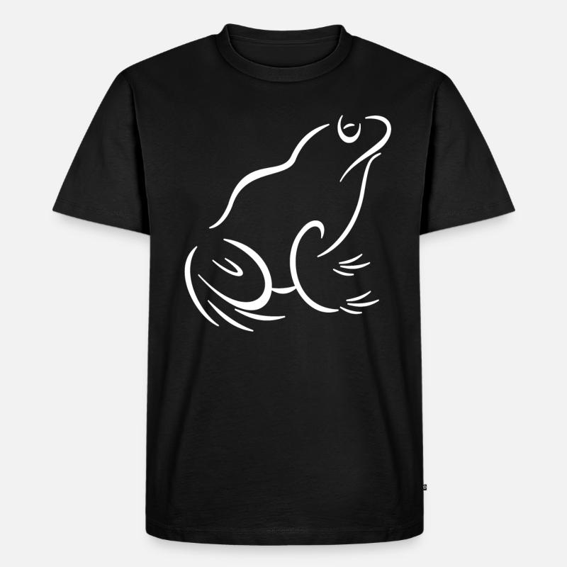 Frosch - Männer Premium Bio T-Shirt - Schwarz