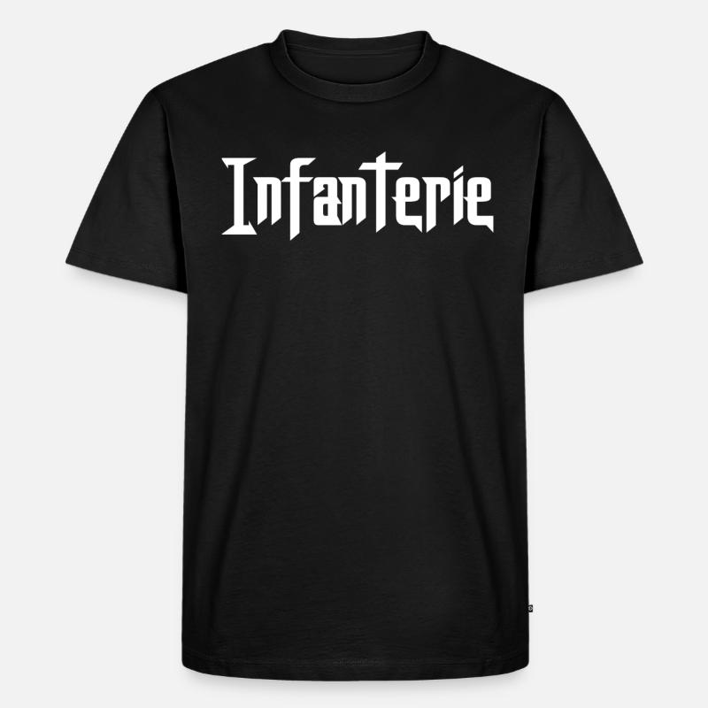 Infanterie - Männer Premium Bio T-Shirt - Schwarz