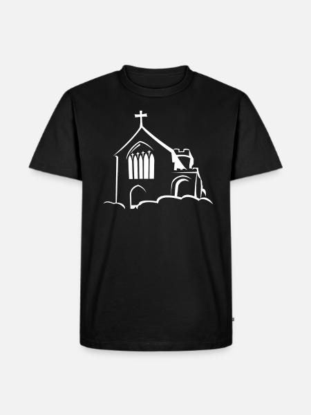 Church on clouds - Men's Premium Organic T-Shirt - black