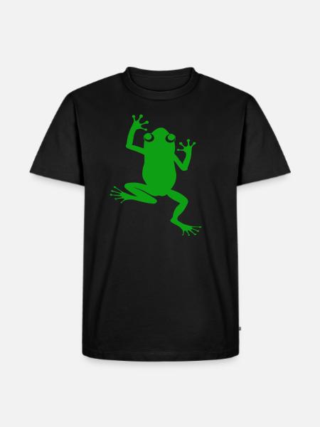FROSCH - Männer Premium Bio T-Shirt - Schwarz