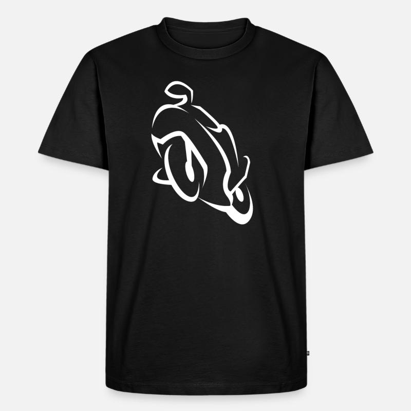 Motorrad - Männer Premium Bio T-Shirt - Schwarz