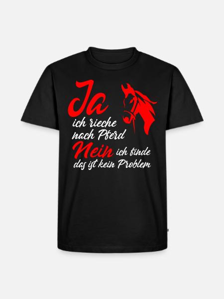 Pferde Spruch - Männer Premium Bio T-Shirt - Schwarz