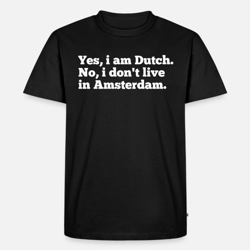 Holländisch - Männer Premium Bio T-Shirt - Schwarz