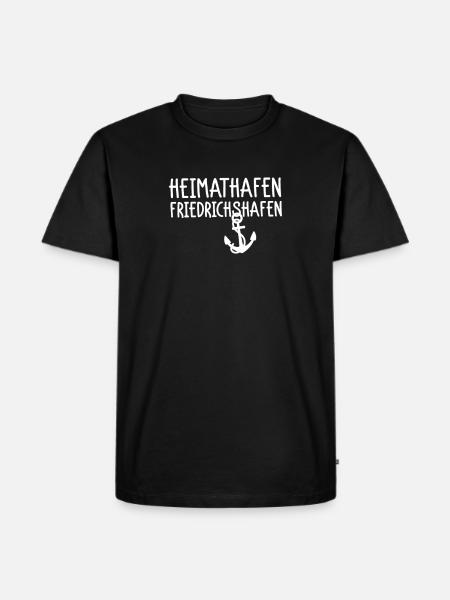 Heimathafen Friedrichshafen - Männer Premium Bio T-Shirt - Schwarz