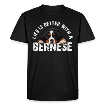 Bouvier bernois - T-shirt Premium bio Homme - noir - Devant - Nico (187cm)