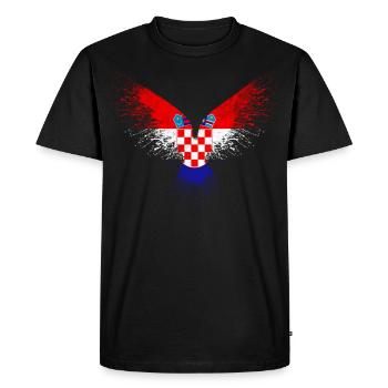 Drapeau de la Croatie - T-shirt Premium bio Homme - noir - Devant - Nico (187cm)