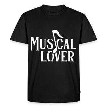 Amateurs de comédie musicale Festival Comédies musicales Musique Fête - T-shirt Premium bio Homme - noir - Devant - Nico (187cm)