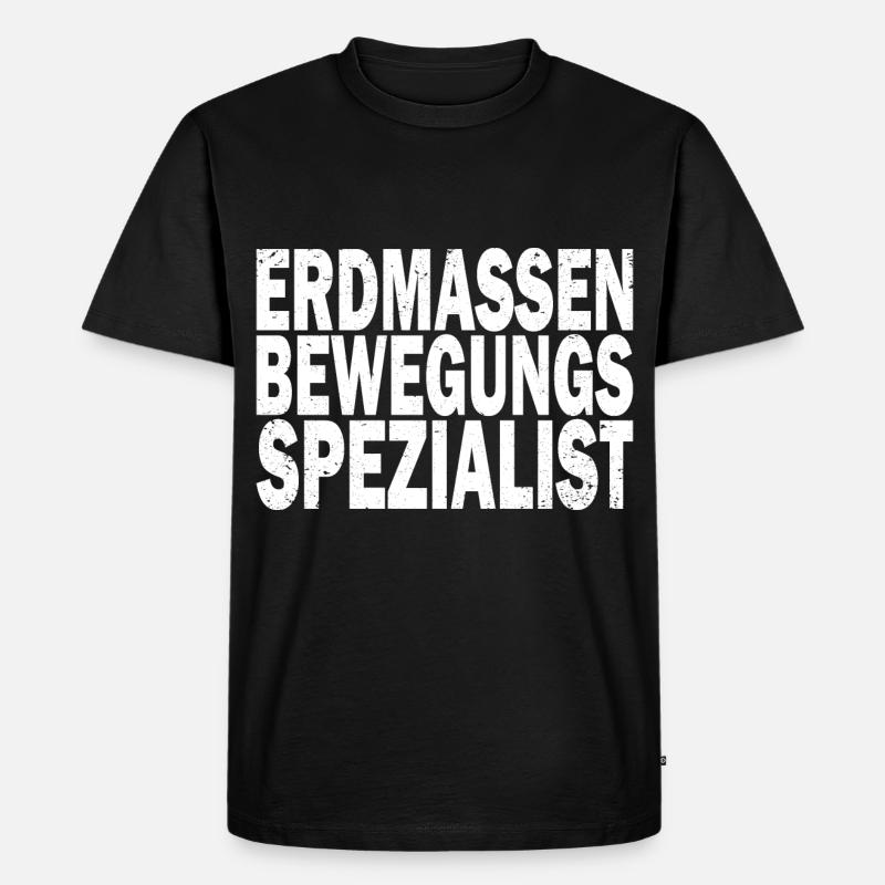 Bagger Baggerfahrer Baggerwagen - Männer Premium Bio T-Shirt - Schwarz