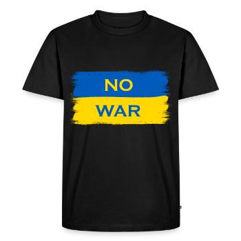 Pas de guerre Ukraine Drapeau - T-shirt Premium bio Homme - noir - Devant - Nico (187cm)
