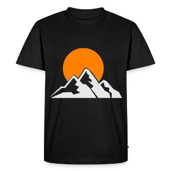 Convient pour le camping et l’alpinisme cadeau - T-shirt Premium bio Homme - noir - Devant - Nico (187cm)