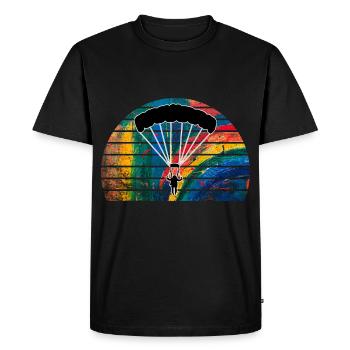 parachute - T-shirt Premium bio Homme - noir - Devant - Nico (187cm)
