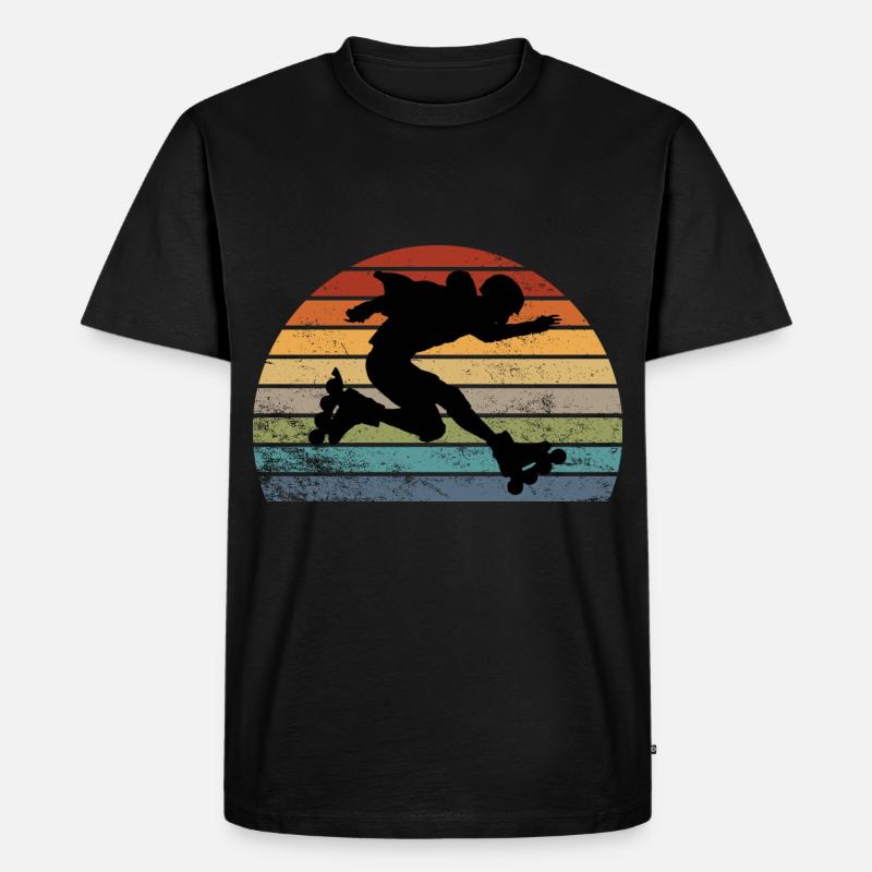 Rollerblades Rollerblades - Männer Premium Bio T-Shirt - Schwarz