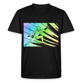 Escrime - T-shirt Premium bio Homme - noir - Devant - Nico (187cm)