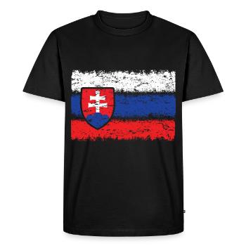 Slovaquie Europe - T-shirt Premium bio Homme - noir - Devant - Nico (187cm)