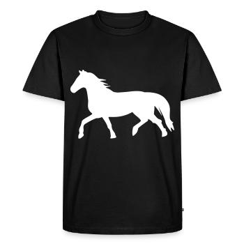 cheval - T-shirt Premium bio Homme - noir - Devant - Nico (187cm)
