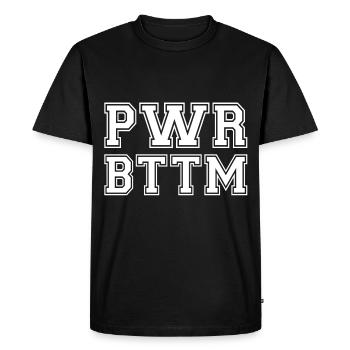Power Bottom - passive sexual orientation - Men's Premium Organic T-Shirt - black - Front - Nico (187cm)