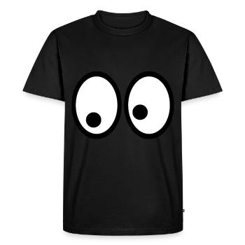 Eyes watching you attracts attention - Men's Premium Organic T-Shirt - black - Front - Nico (187cm)