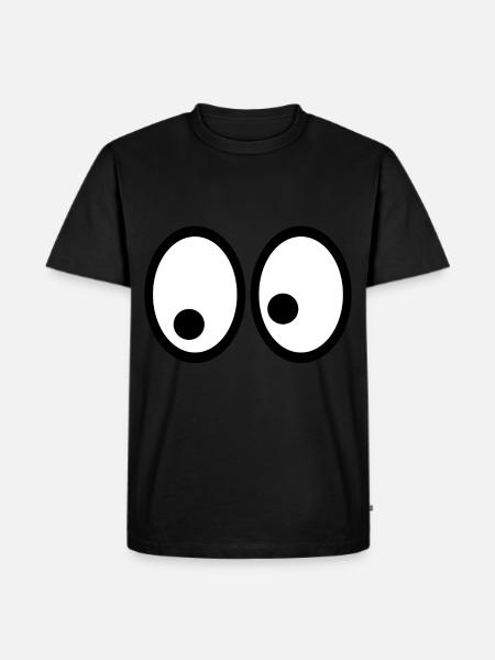 Eyes watching you attracts attention - Men's Premium Organic T-Shirt - black