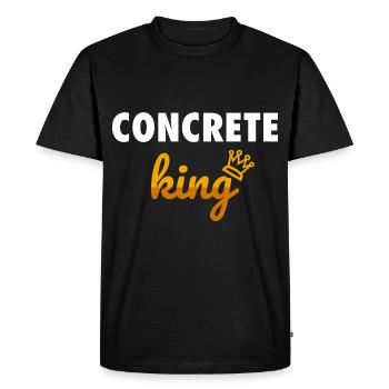 Funny Concrete Worker Concrete King Cement Father Fini - Men's Premium Organic T-Shirt - black - Front - Nico (187cm)
