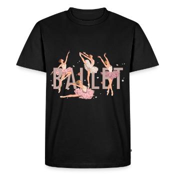 Ballerine Ballet Danse Danseur Danse Cadeau - T-shirt Premium bio Homme - noir - Devant - Nico (187cm)