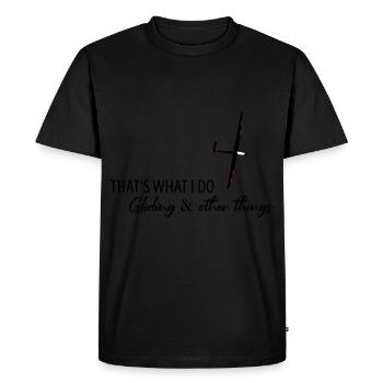 Glider Gliding Gliding Glider - Men's Premium Organic T-Shirt - black - Front - Nico (187cm)