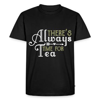 C’est l’heure du thé - T-shirt Premium bio Homme - noir - Devant - Nico (187cm)
