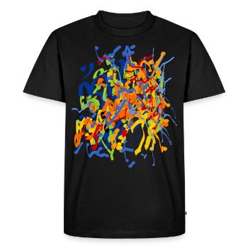 Mukti - T-shirt Premium bio Homme - noir - Devant - Nico (187cm)