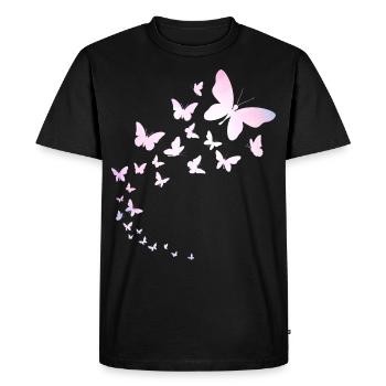 Butterflies fly - Men's Premium Organic T-Shirt - black - Front - Nico (187cm)