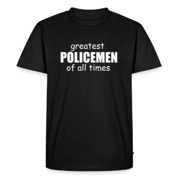 officier de police - T-shirt Premium bio Homme - noir - Devant - Nico (187cm)