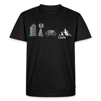 Base Jump Jumping Parachute Exterm Sport Shirt - T-shirt Premium bio Homme - noir - Devant - Nico (187cm)