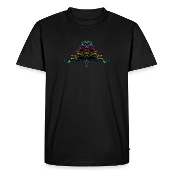 Weihnachtsbaum Regenbogen / Weihnachtsbaum Regenbogen - Männer Premium Bio T-Shirt - Schwarz - Vorne - Nico (187cm)