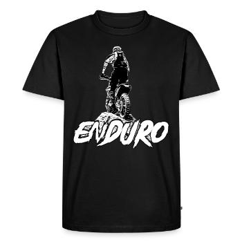 Enduro / motocross / enduro sport design - Men's Premium Organic T-Shirt - black - Front - Nico (187cm)