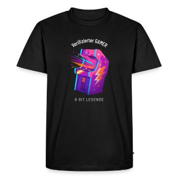 Verifizierter Gamer - Für echte Zocker - Männer Premium Bio T-Shirt - Schwarz - Vorne - Nico (187cm)