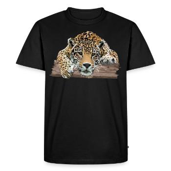 Jaguar - T-shirt Premium bio Homme - noir - Devant - Nico (187cm)