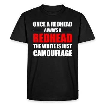 Redhead Hair Quote Funny Humour Dire - T-shirt Premium bio Homme - noir - Devant - Nico (187cm)