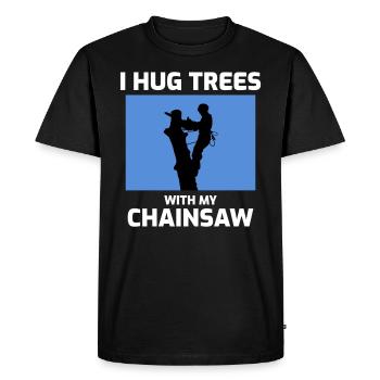 Arborist Tree Surgeon Climber Arboriculture Funny - Men's Premium Organic T-Shirt - black - Front - Nico (187cm)
