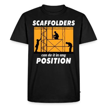 Plate-forme d’échafaudage constructeur d’échafaudage d’échafaudage d’échafaudage - T-shirt Premium bio Homme - noir - Devant - Nico (187cm)