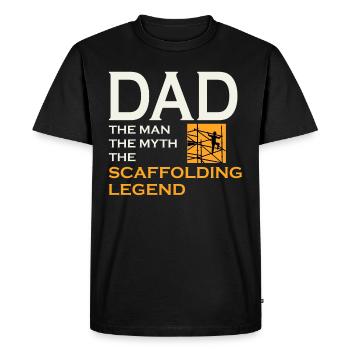 Échafaudage Échafaudage Échafaudage Papa Pères jour - T-shirt Premium bio Homme - noir - Devant - Nico (187cm)