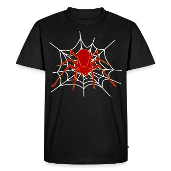 Spider Spider Web Horror Fear Cool - Men's Premium Organic T-Shirt - black - Front - Nico (187cm)