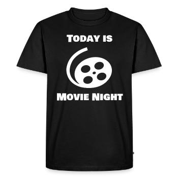 Today is Movie Night - Men's Premium Organic T-Shirt - black - Front - Nico (187cm)
