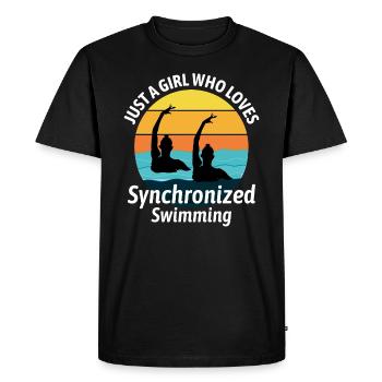 Nageuse synchronisée Nageuse nageuse synchronisée Fille - T-shirt Premium bio Homme - noir - Devant - Nico (187cm)