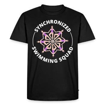 Escouade de natation synchronisée des nageurs synchro - T-shirt Premium bio Homme - noir - Devant - Nico (187cm)
