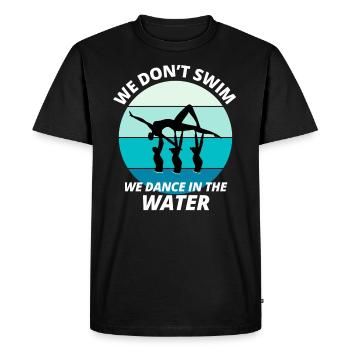 Nageur synchro Nageur Natation synchronisée Drôle - T-shirt Premium bio Homme - noir - Devant - Nico (187cm)