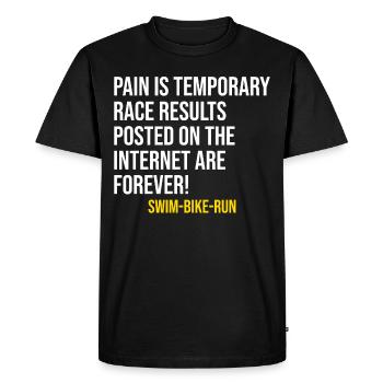 Swim Bike Run Triathlon Triathlete Athletics Funny - Men's Premium Organic T-Shirt - black - Front - Nico (187cm)