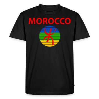 Maroc Amazigh - T-shirt Premium bio Homme - noir - Devant - Nico (187cm)
