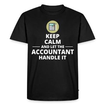 Accountant Accounting Cpa Funny Saying Gift - Men's Premium Organic T-Shirt - black - Front - Nico (187cm)