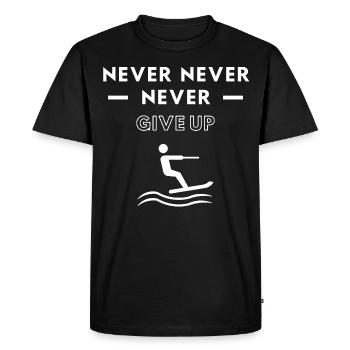 Ski nautique : n’abandonnez jamais jamais - T-shirt Premium bio Homme - noir - Devant - Nico (187cm)