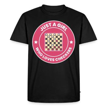Checkers Draughts Strategy Board Games Funny - Men's Premium Organic T-Shirt - black - Front - Nico (187cm)